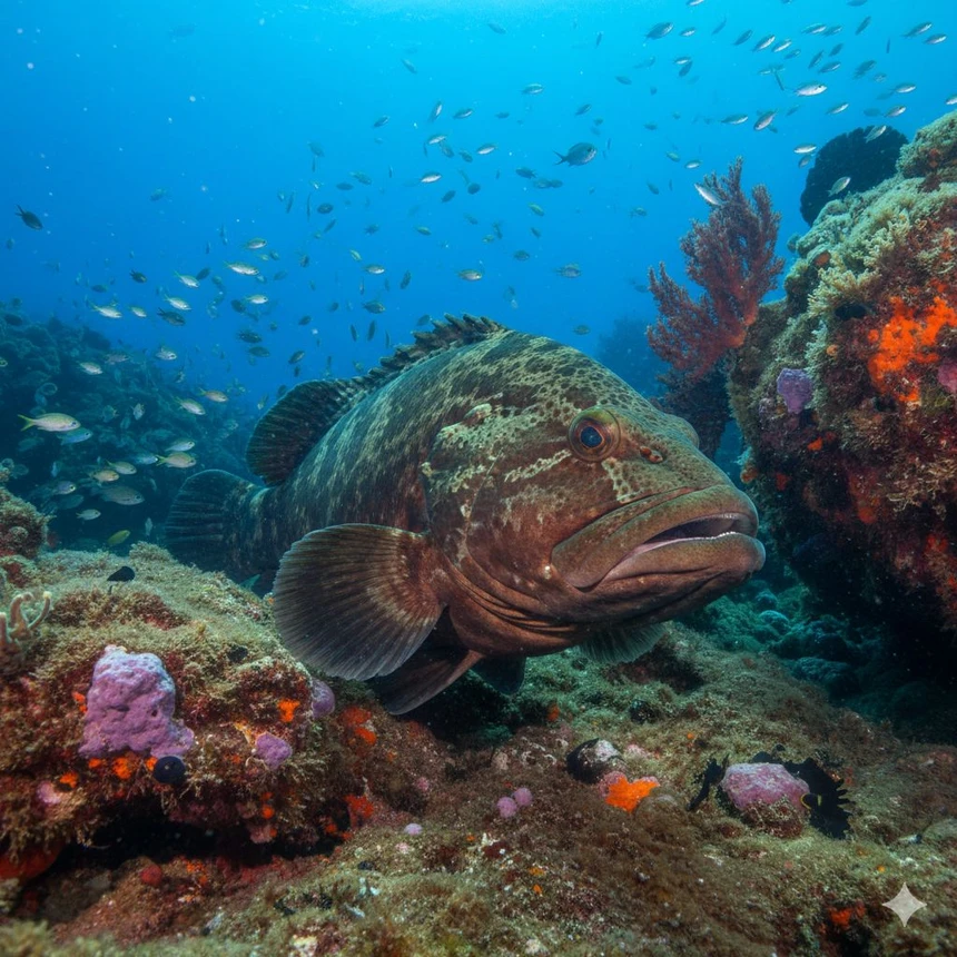 Dusky grouper (Epinephelus marginatus)